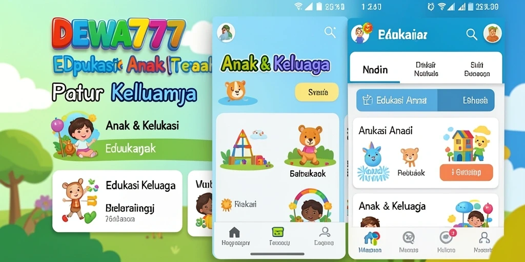 Tampilan antarmuka DEWA777 yang menarik dan edukatif untuk anak-anak.