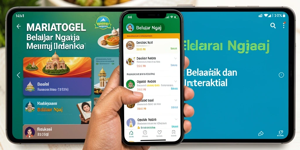 Tampilan antarmuka MARIATOGEL yang modern dan interaktif untuk belajar ngaji.