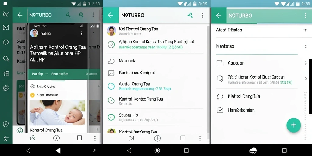 Tampilan antarmuka N9TURBO untuk Kontrol Orang Tua yang intuitif.