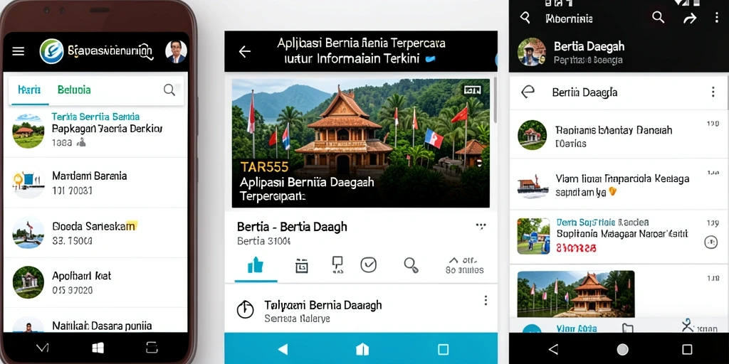 Tampilan antarmuka aplikasi TAR555 yang informatif dan menarik.