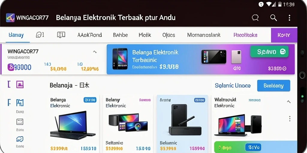 Tampilan antarmuka WINGACOR77 yang modern dan intuitif.