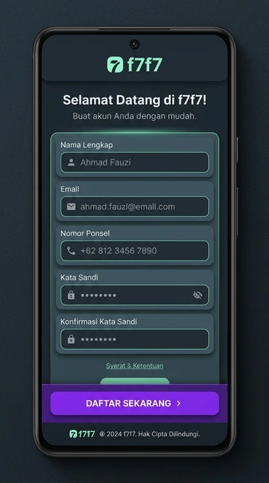 Panduan Registrasi Akun f7f7 Untuk Pengguna Android